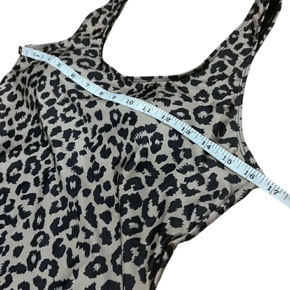 Nicole Miller one piece swimsuit cheetah print size large